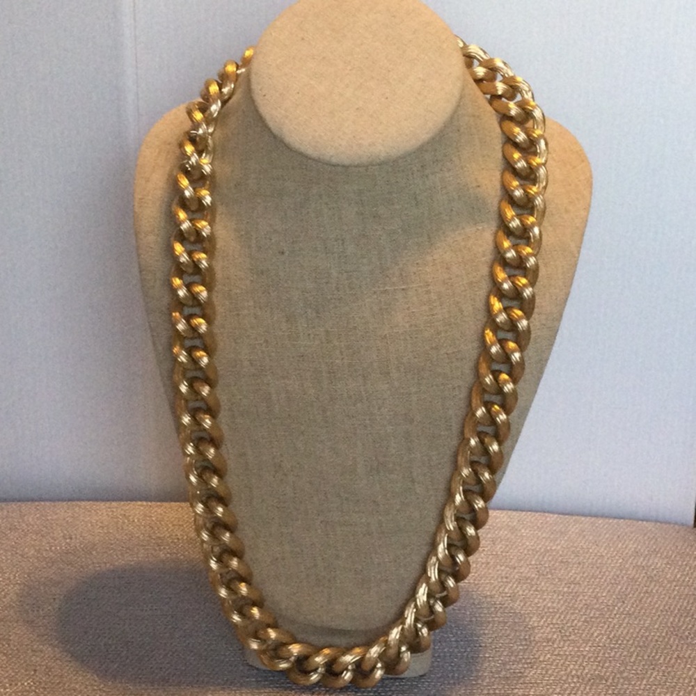 Goldtone Statement Necklace - image 1